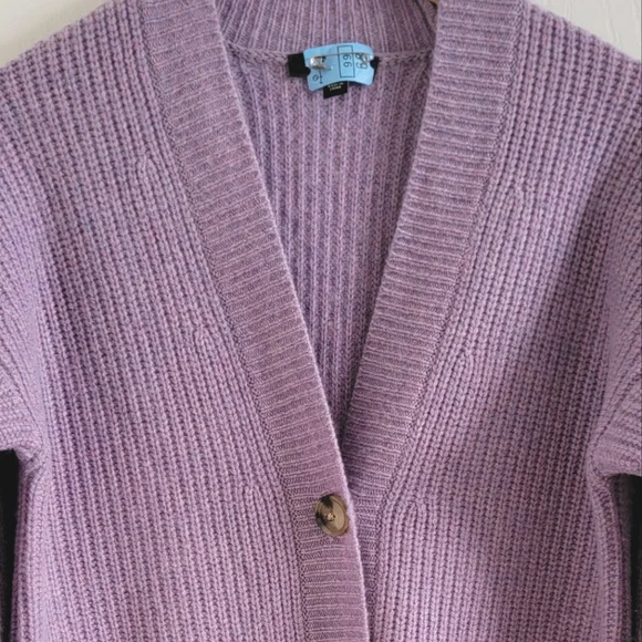 Cashmere Plaited Raglan Cardigan, Size XS - Picture 3 of 14